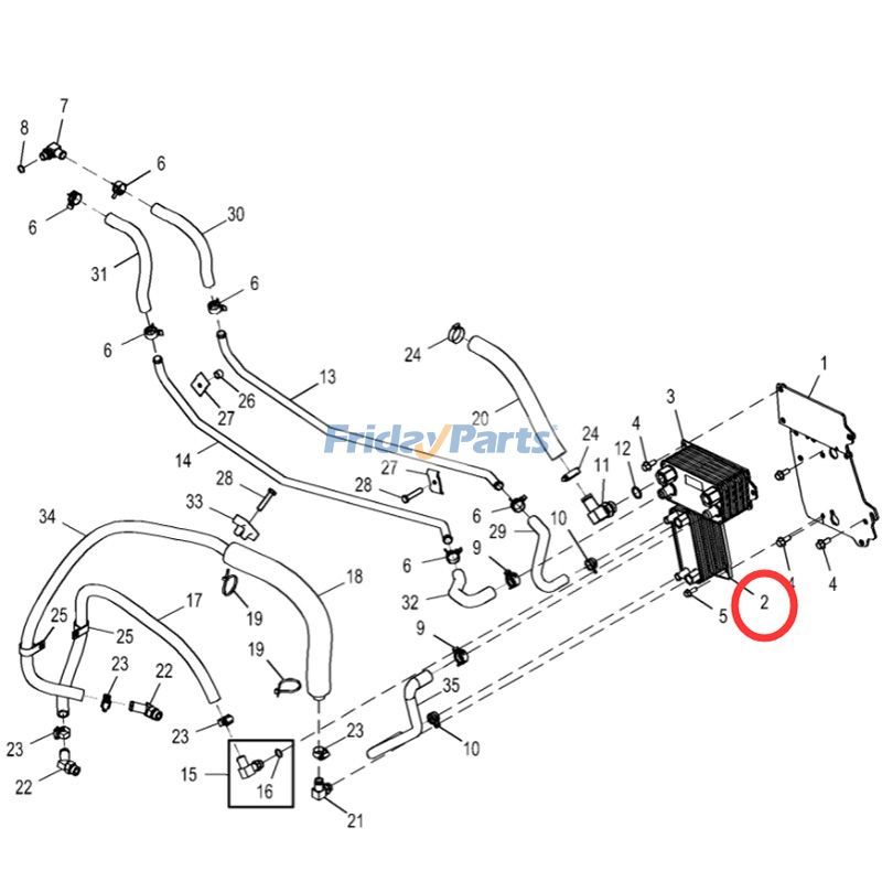 Refroidisseur d'huile pour Moteur,Chargeur,Tracteur Pour Dodge,Pour JOHN DEERE