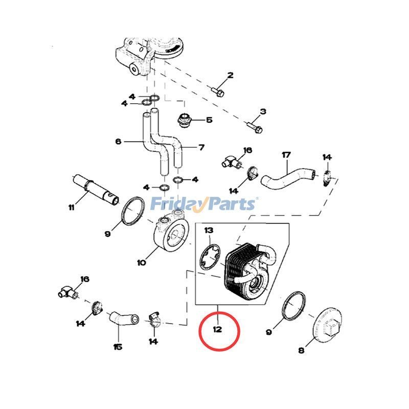  Oil Cooler For JOHN DEERE