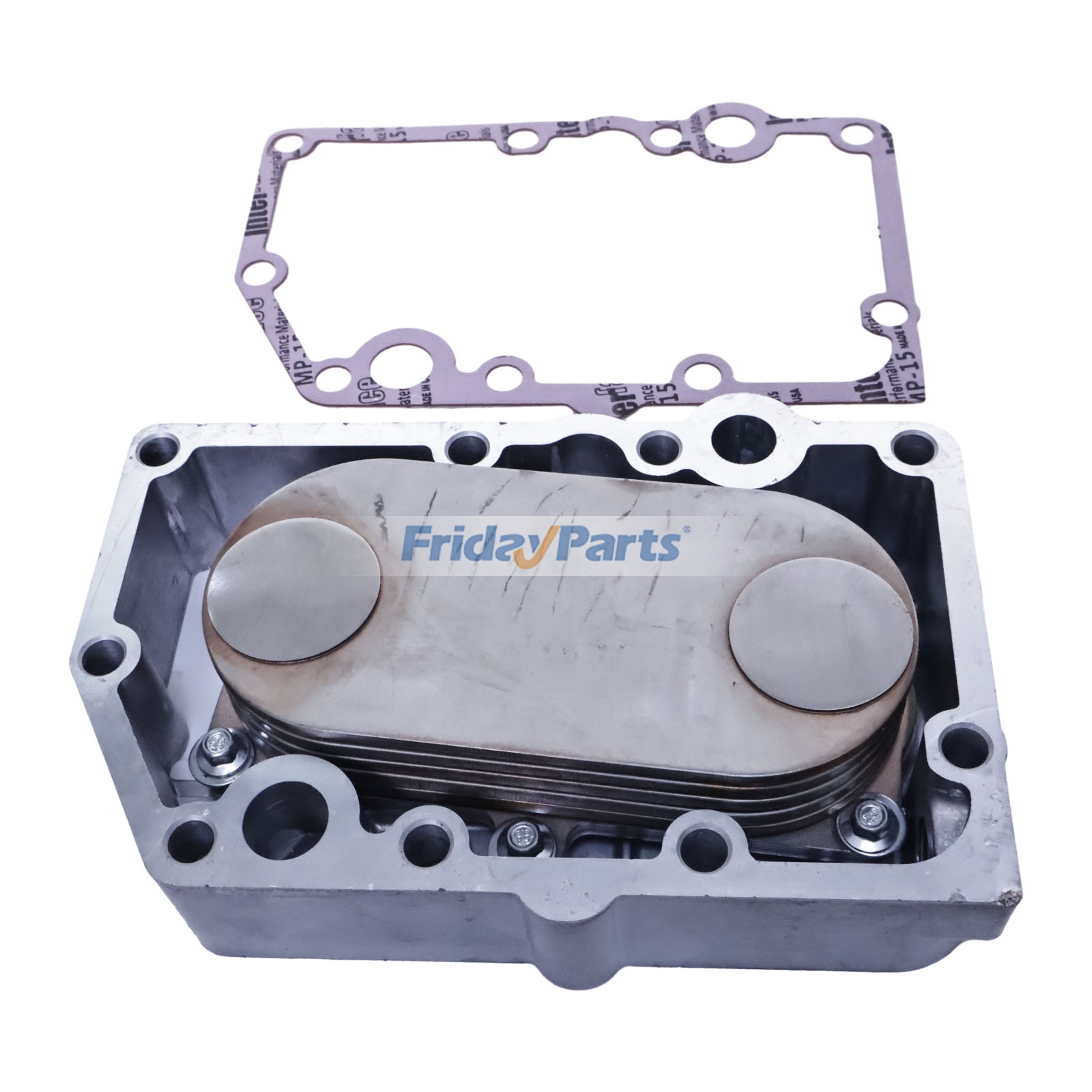 Enfriador de aceite RE522820 para cargadoras John Deere 210LE, 280, 324H, 344H, 444J, 310SE, 315SG, 410E y 410G, tractores 7210, 7410 y 7510