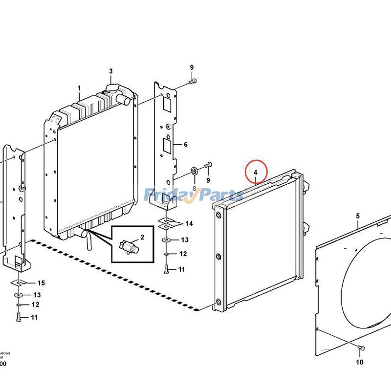 Refroidisseur d'huilepour Pelle