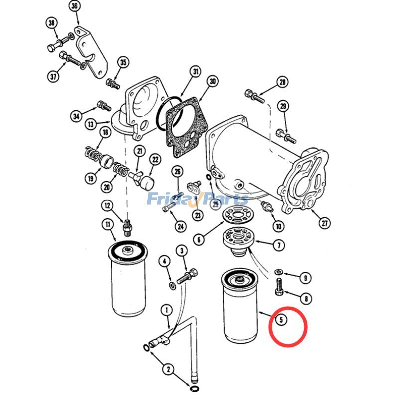 Compre Filtro de óleo 12187 para trator CASE 9150 9170 9180 CS-360 KM-225 KM-280 PT270 PTA251 ST250 ST320 ST350 na FridayParts
