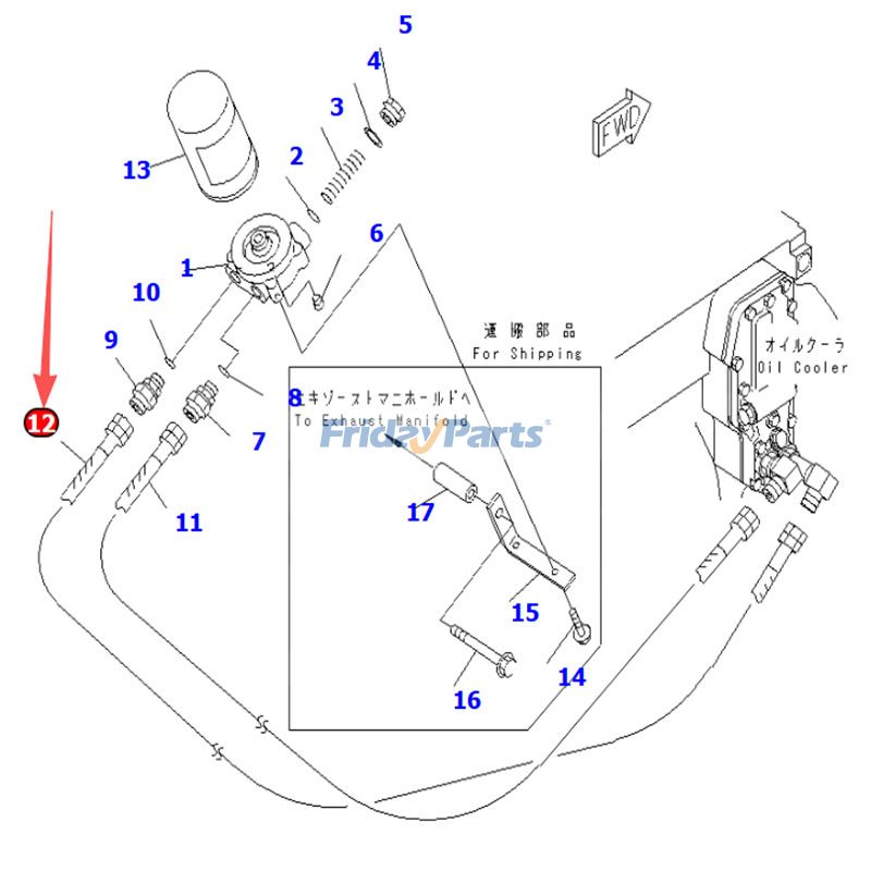 Oil Filter And Piping Line Hose for Engine,Excavator
