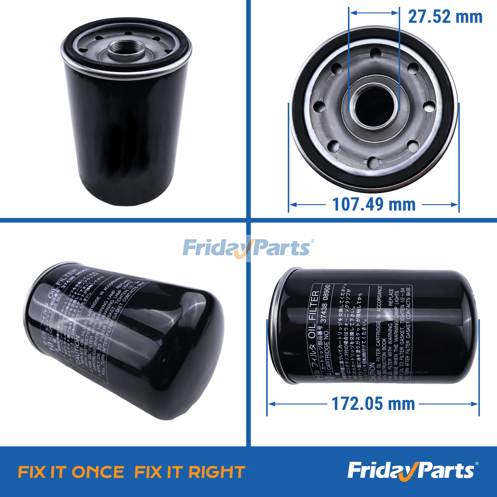 Compre Cartucho de filtro de óleo 3743808900 para compressor de ar Airman PDS185S-6E1 PDS185S-6C2 PDS100S-6E1 PDS175S SAS22RD-5E SAS22SD-6E na FridayParts