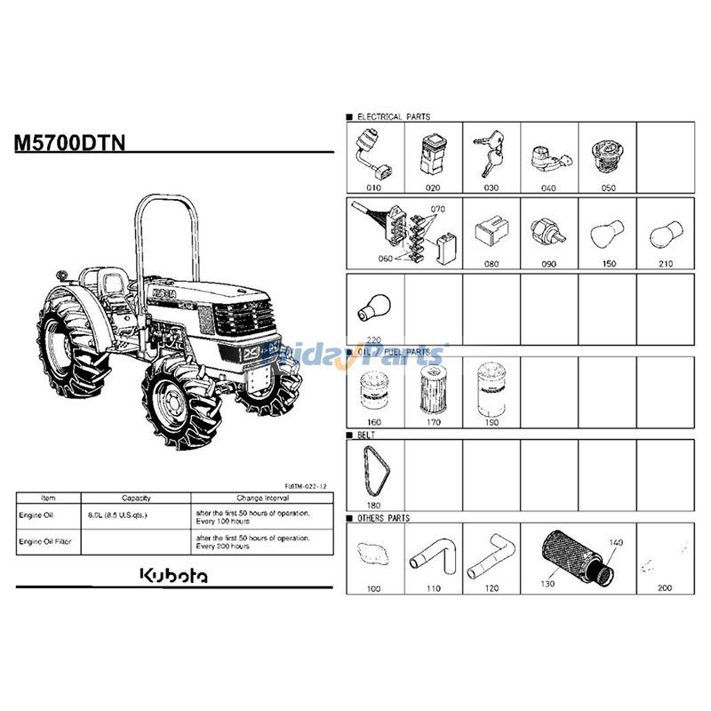  Oil Filter For KUBOTA