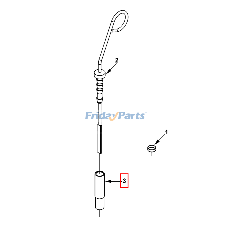 Tubo do medidor de óleo C6204215530 para motor Cummins B3.3 QSB3.3 QSB4.5 para Motor