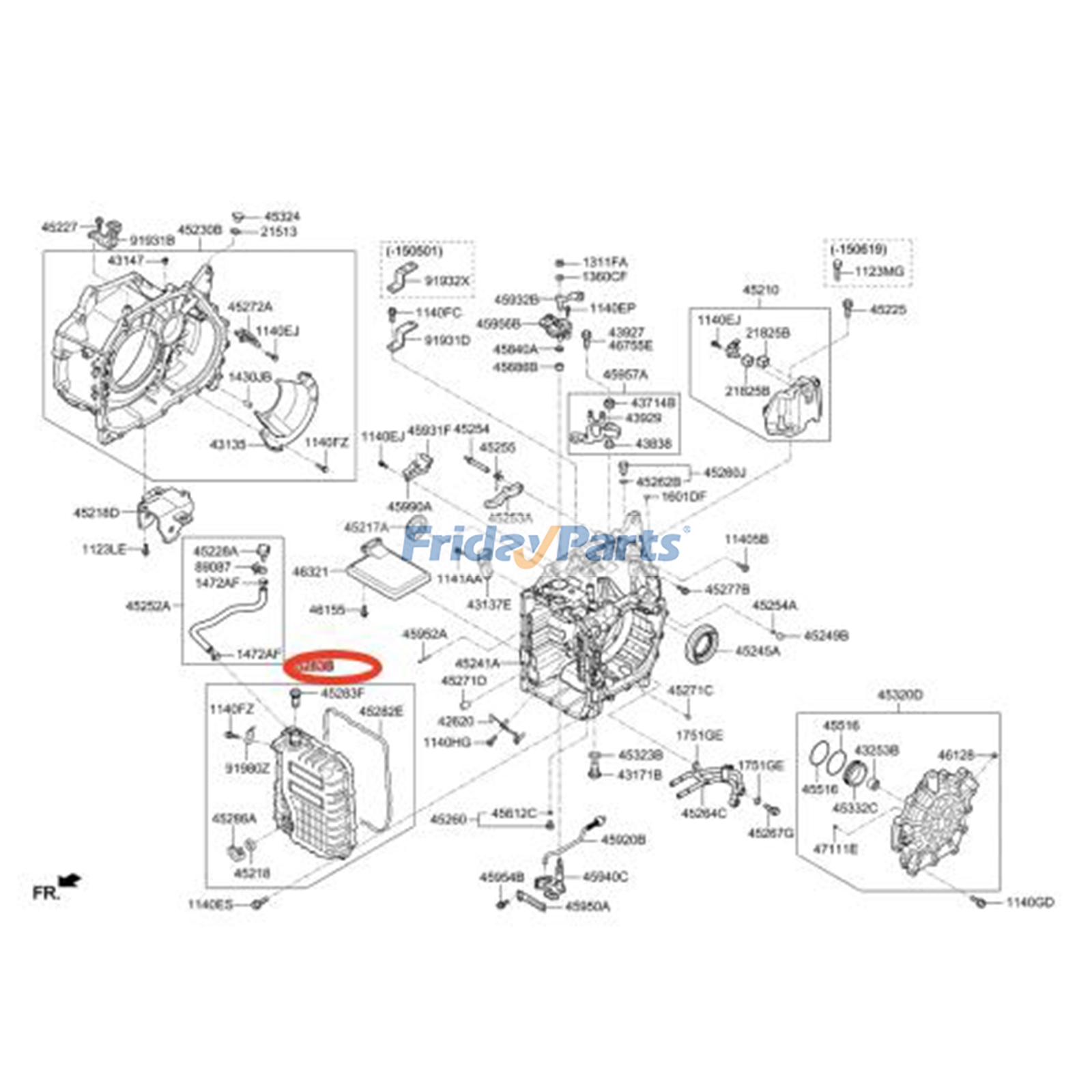 Cárter de aceite 45280-3F850 para Hyundai Santa Fe Sport Tucson Kia Sorento Sportage 2015-2022 Para HYUNDAI,Para Kia