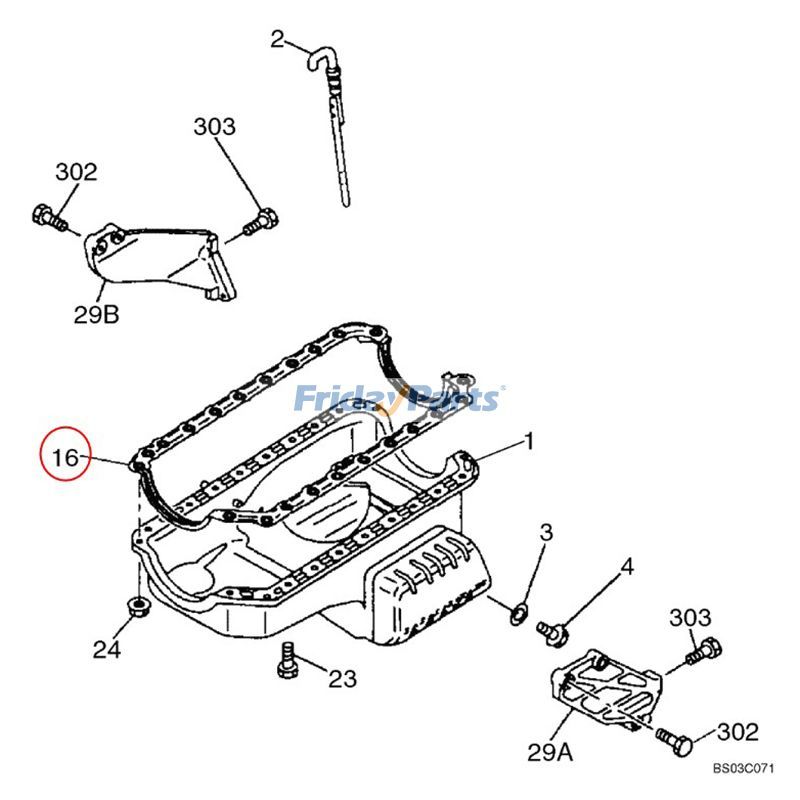 Oil Pan Gasket CASE for Engine,Excavator