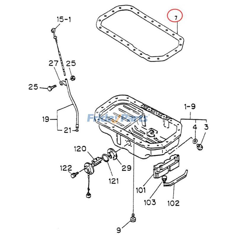 Joint de carter d'huilepour Pelle