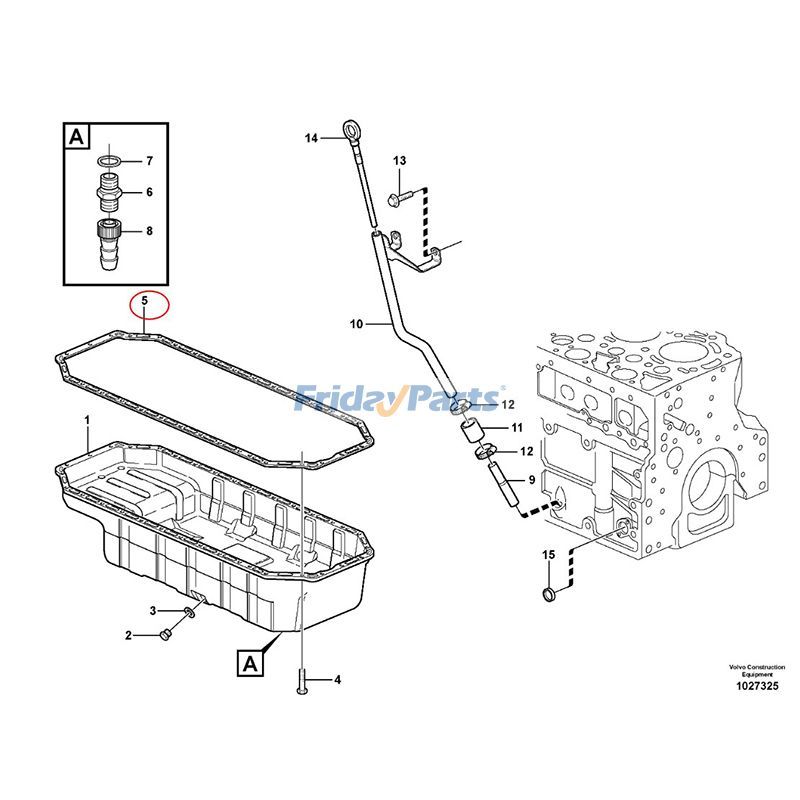 Joint de carter d'huile D7Dpour Pelle,Chargeur
