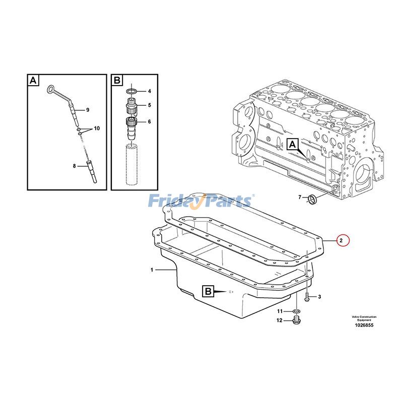 Joint de carter d'huilepour Pelle,Chargeur