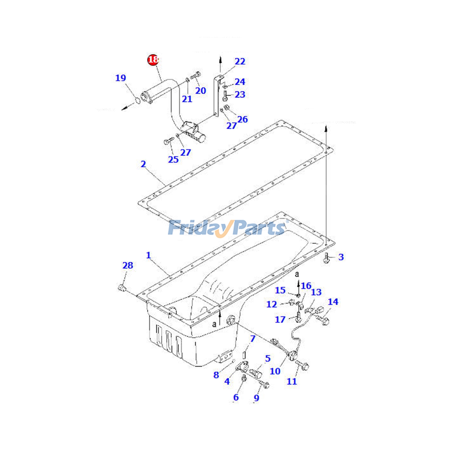 Filtro do Cárter de Óleo 6218-51-6410 para Motor Komatsu SAA6D140E SDA6D140E Caminhão Basculante Articulado HM350-1L HM350-2 HM400-1L HM400-2 para Motor,Caminhão Off-Road