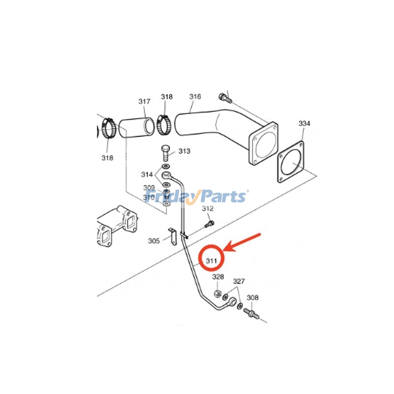 FridayParts Ölleitungsbaugruppe 6505701-5342