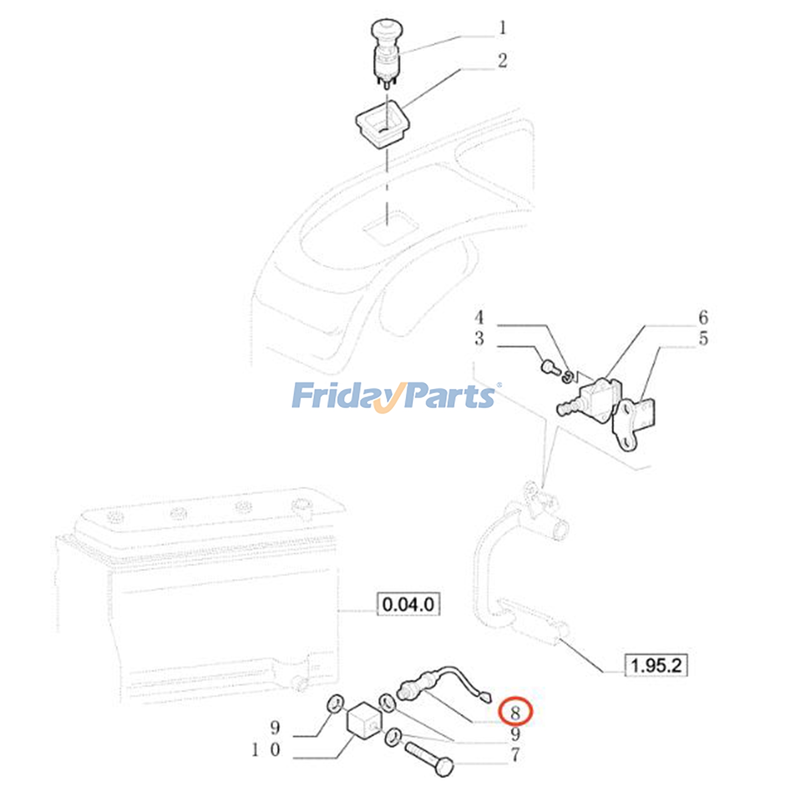 Interruptor de presión de aceite 82036588 para tractor CASE JX1070U JX1080U JX1090U JX1100U Para CASE