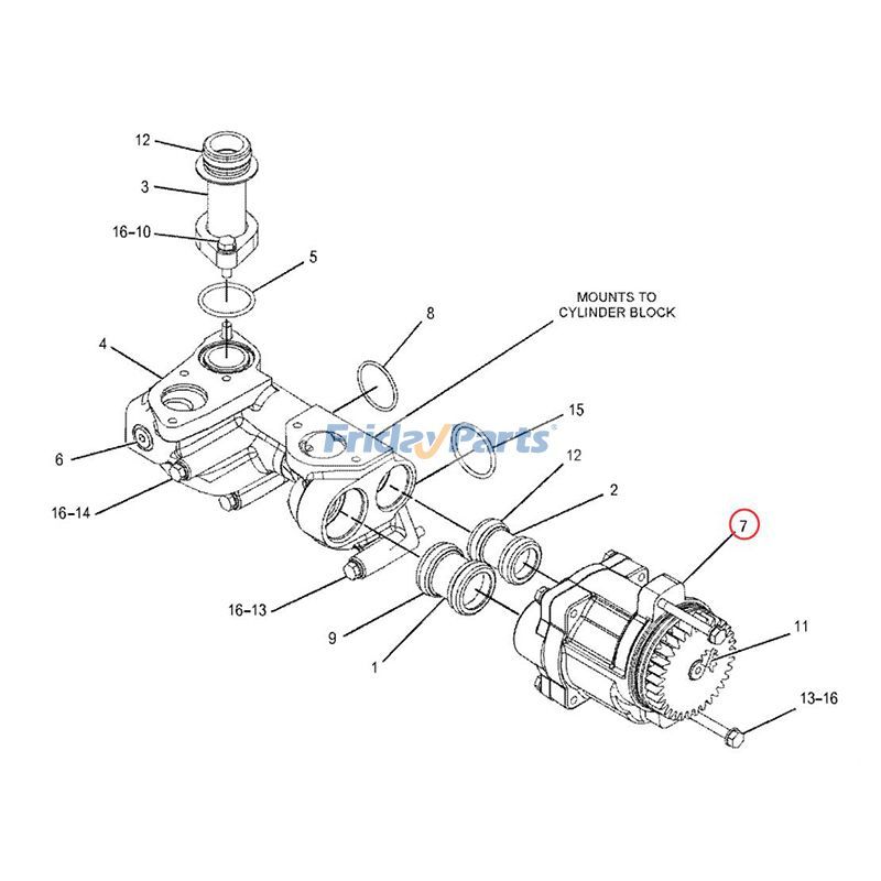 Tractor Oil Pumperpillar CAT