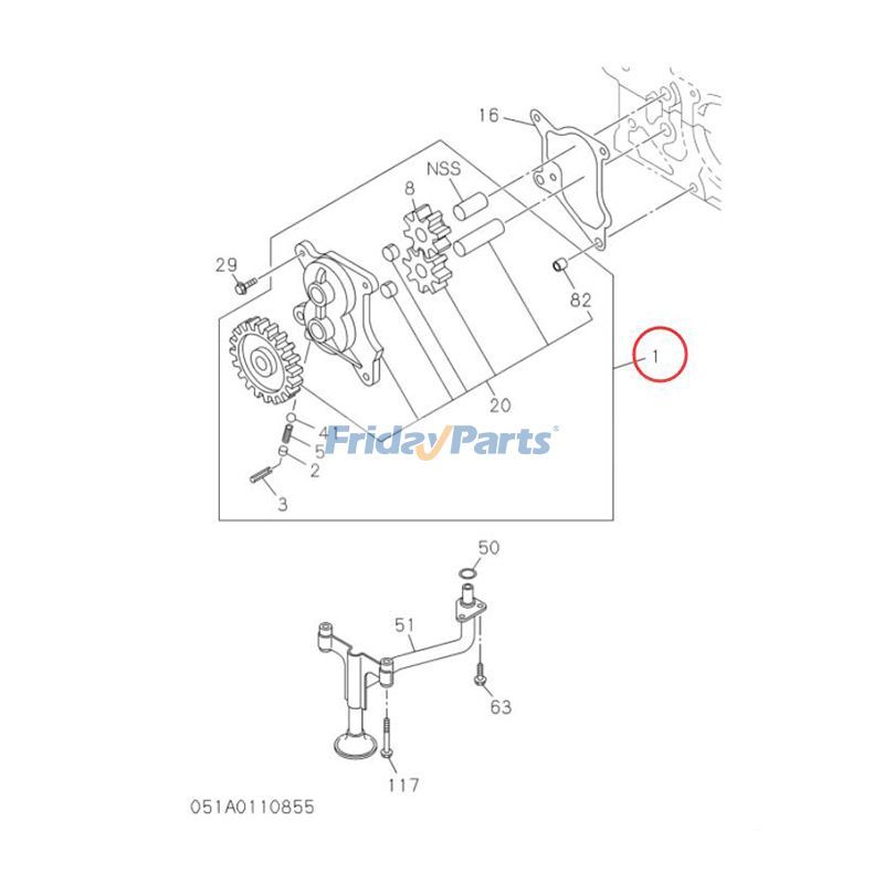 Oil Pump 8943955641 for Hitachi Excavator ZX330 ZX350H ZX350K Loader LX130-7  LX160-7 for less