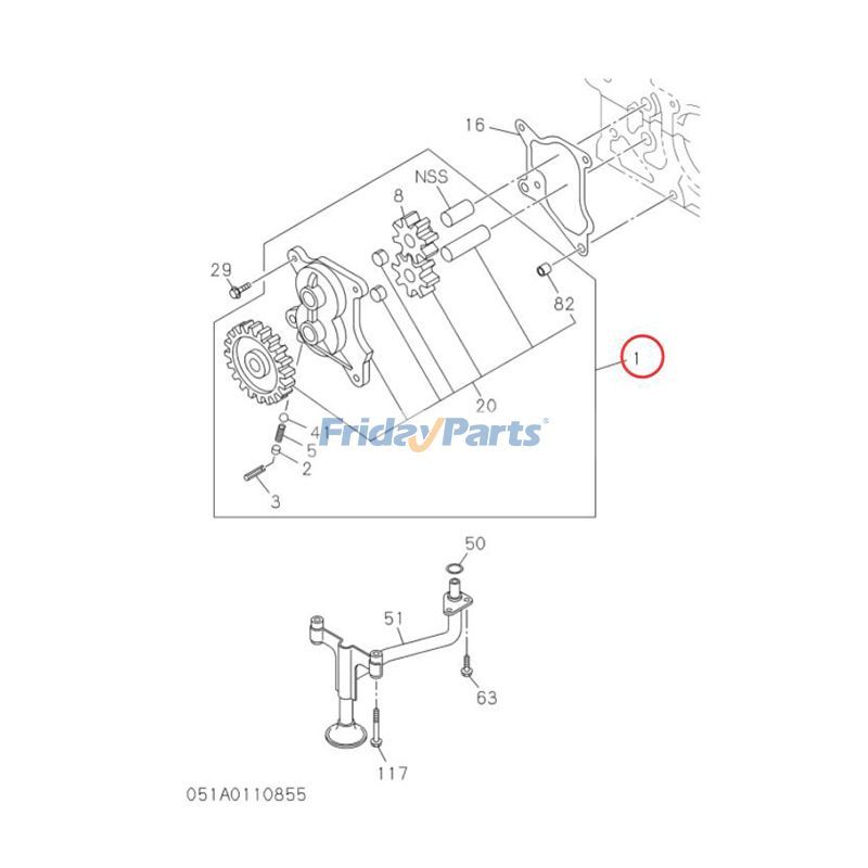 Oil Pump 8943955641 for Isuzu Engine 4HF1 6HK1 6HH1 6HE1 6KH1 for less