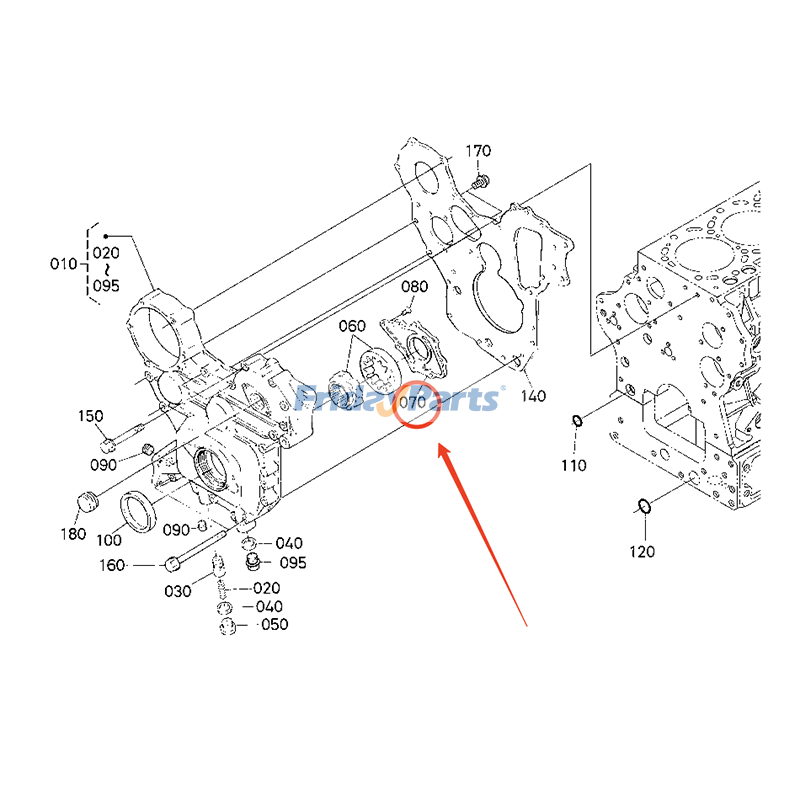 Oil Pump Cover for Engine,Excavator,Generator,Loader,Tractor