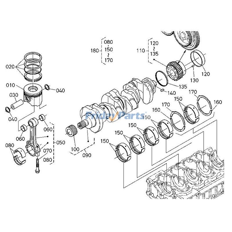 Engrenage d'entraînement de pompe à huile pour chargeuse compacte de FridayParts