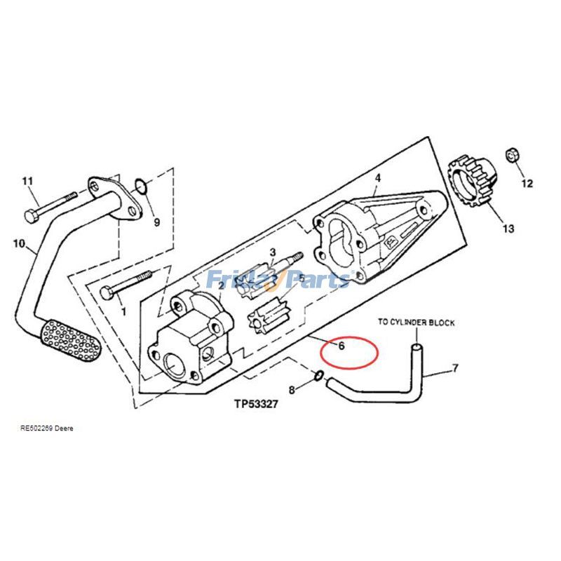  Oil Pump 2541 3310 3410 5403 6020 For JOHN DEERE