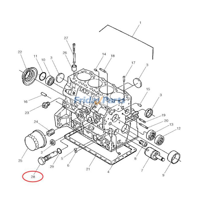 FridayPartsでシバウラ カミンズ CASE FARMALL 50 用オイルリリーフバルブを購入
