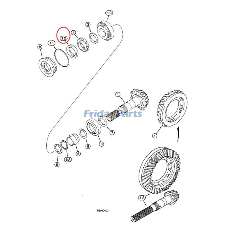 Retén de aceite 295151A1 para cargadora CASE 590SM 590SL para Pala cargadora Para CASE FridayParts
