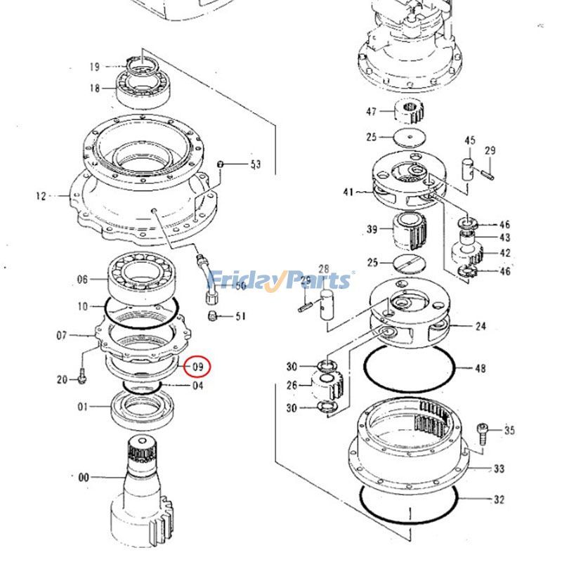 Sello de aceite 4253308H para excavadora Hitachi EX300-3HHE Para HITACHI