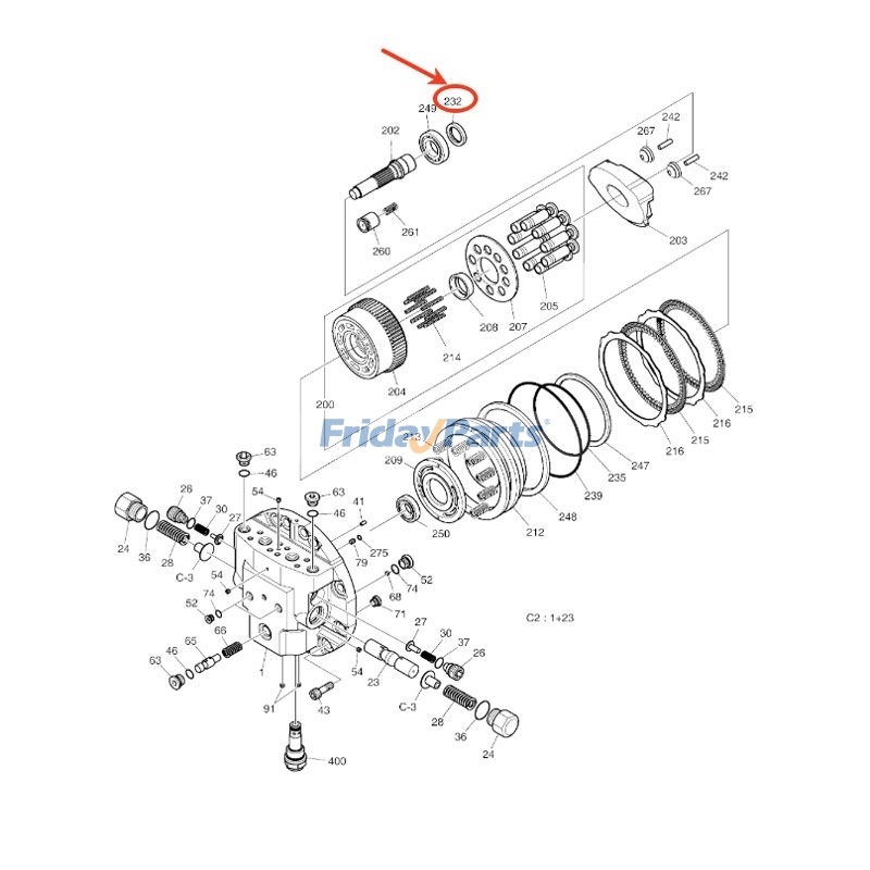 Retén de aceite K9007401 para excavadora Doosan DX200A, DX210, DX220A, DX225LC, DX225LCA, DX230LC, DX220LC Para DOOSAN