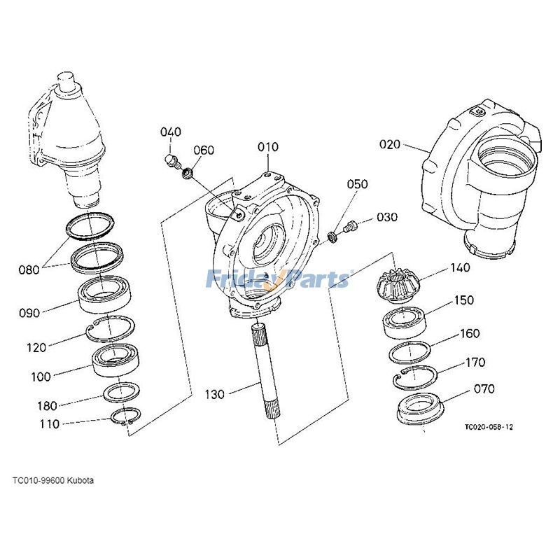 Sello de aceite TC010-99600 para tractor Kubota L2501D L2600DT L2800DT L3000DT L3200H L3400DT L3700SU L3800DT para Tractor Para KUBOTA FridayParts