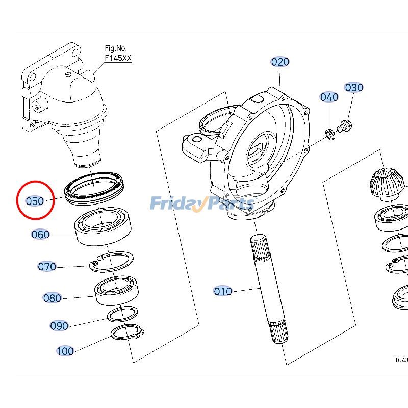 Retén de aceite TC403-13040 para tractor Kubota L4600DT L4600H L4701DT L4701H L4802DT L4802DTM L4802H L4708 L5018