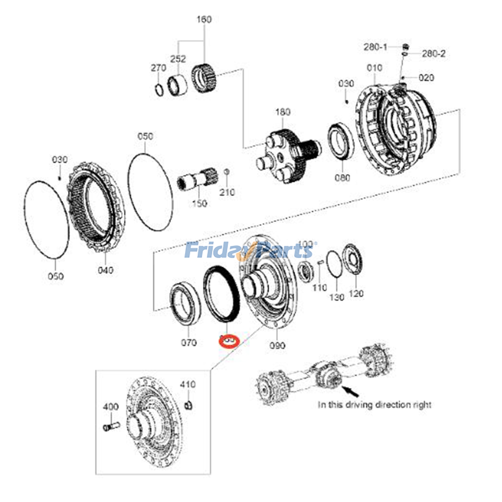 Sello de aceite ZGAQ-02486 para cargadores Hyundai HL757-7, HL757-9, HL757TM-9, HL760-7A y HL760-9 Para HYUNDAI