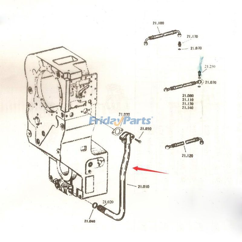Tubo de succión de aceite 4644221877H para caja de cambios ZF 4WG180 4WG200 Para ZF