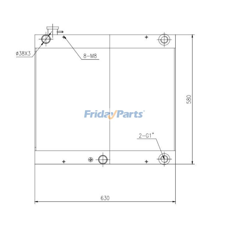 Refroidisseur d'huilepour Pelle
