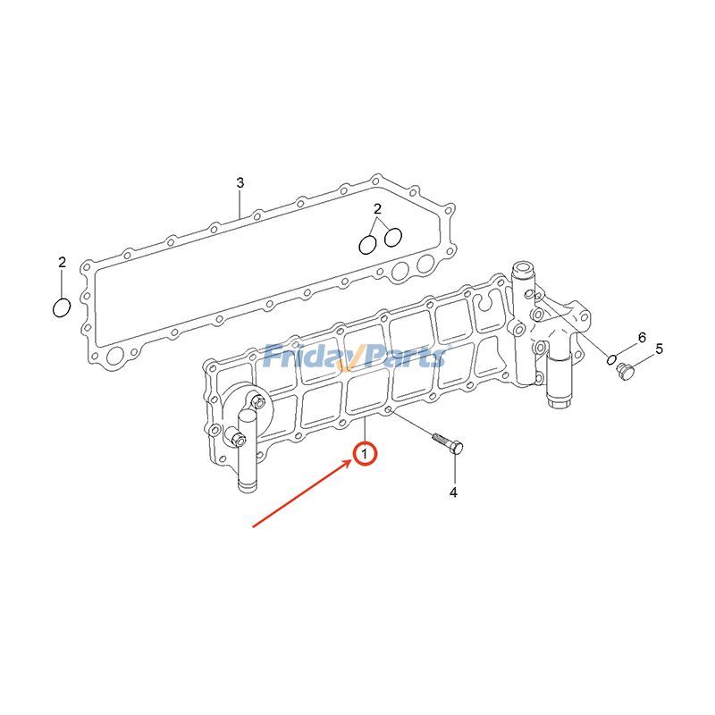 Oil Cooler Assembly for Excavator