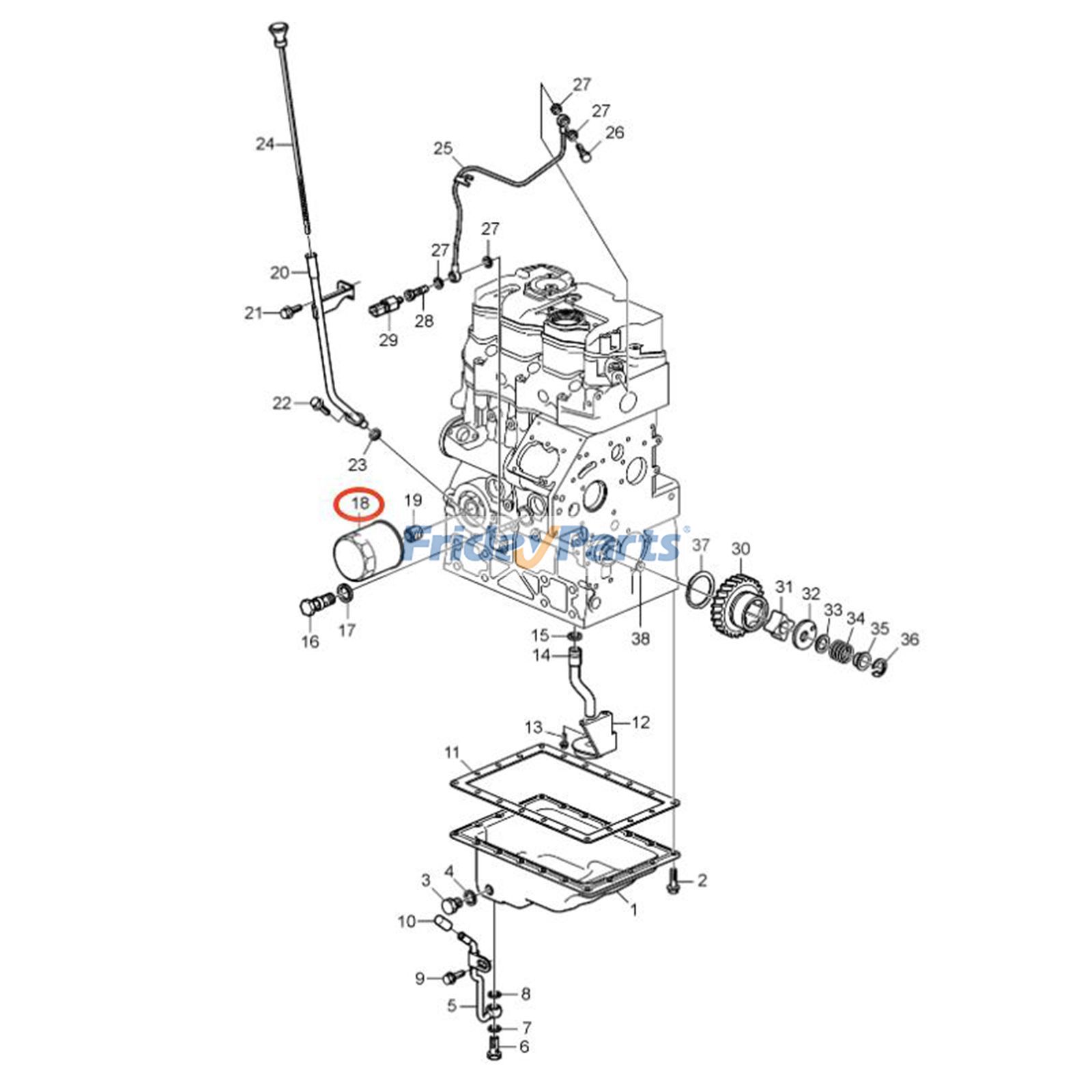 Ölfilter 3840525 für Volvo Penta Marinemotor D2-55 D2-75 D2-40 D1-13 D1-20 D1-30 MS2L-Efür 
