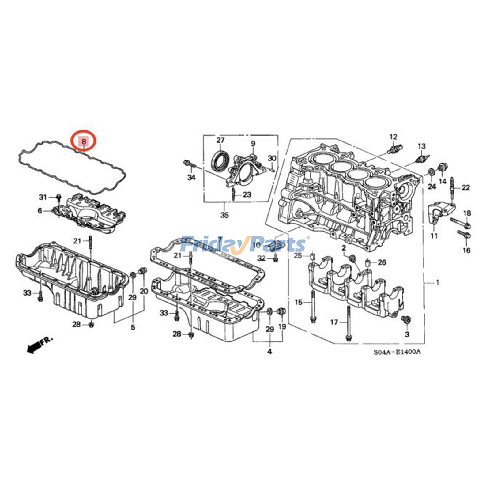 FridayParts Ölwannendichtung