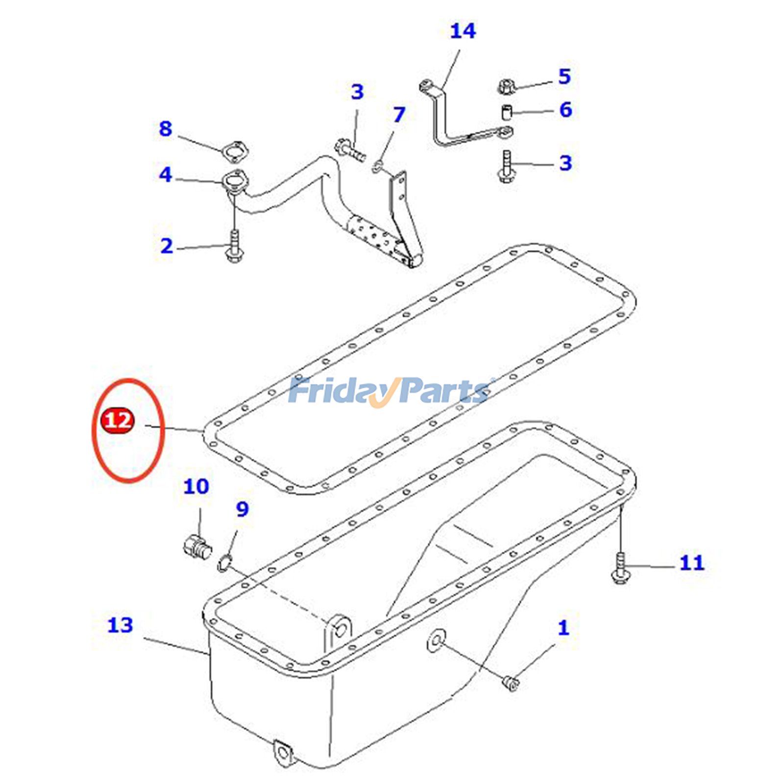 Oil Pan Gasket for Dozer,Engine,Excavator,Loader
