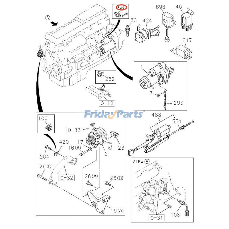 Oil Pressure Switch for Engine,Loader