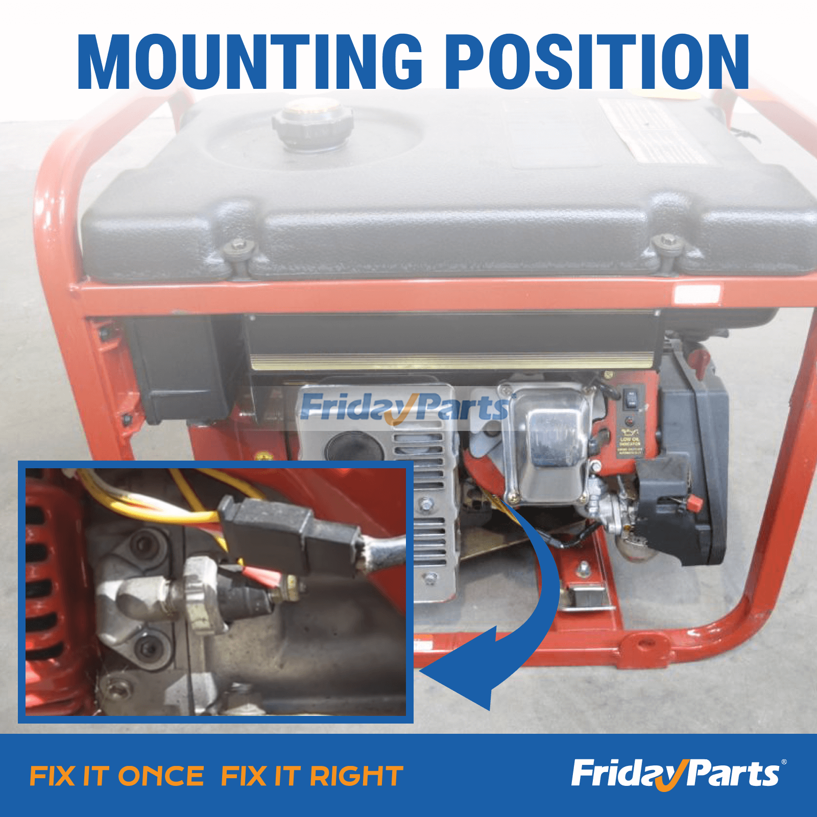 Interruptor de presión de aceite para lavadoras de generadores Generac 99236 99236GS 099236 G099236 para Generador Para OTRA MARCA FridayParts