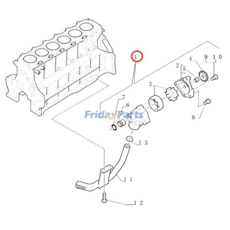 Bomba de aceite 81868538 para tractor New Holland con motor 675 TA/AG TB90 TB100 TM120 y cosechadora TX36 TR97 Para Ford,Para New Holland