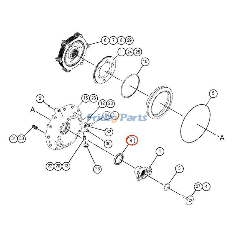 Retén de aceite 9X7743 para Caterpillar CAT Camión D300E II AD30 Skidder D5HTSK II 525 Cargador 950B 966F II 972G II Para CAT