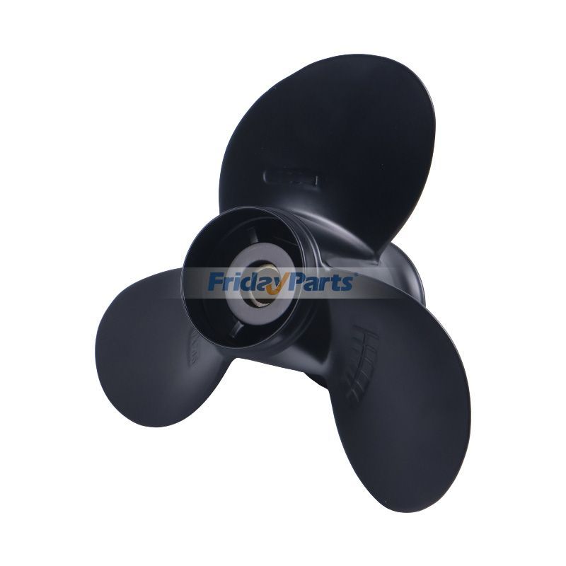 Outboard Propeller 9 1/4 X 9 Aluminum Al X4P2 Alloy 3 Blade Black 10 Spline Tooth R Rotation in Stock in China