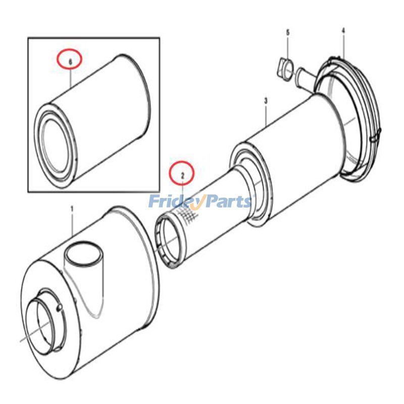 Outer & Inner Air Filter Dump Scraper Hauler for Other Construction Equipment