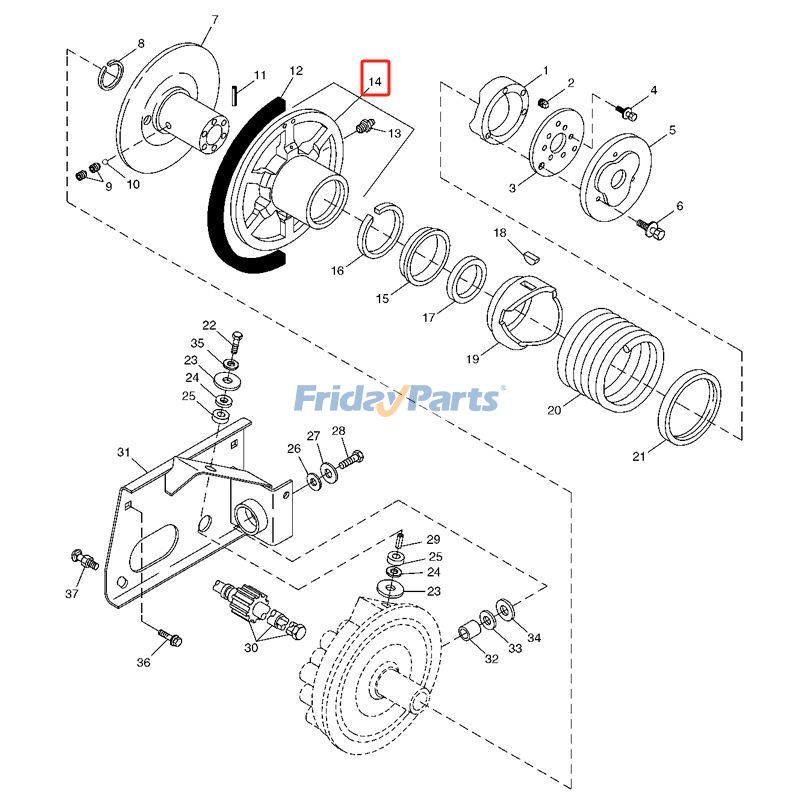 Outer Reverser Sheave for Engine,Harvester