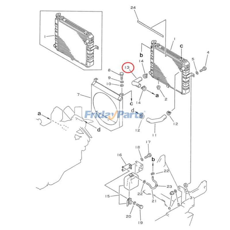 FridayParts Outlet Water Hose