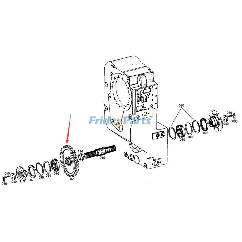 FridayParts Ausgangszahnrad Getriebe SDLG Rad LG958L