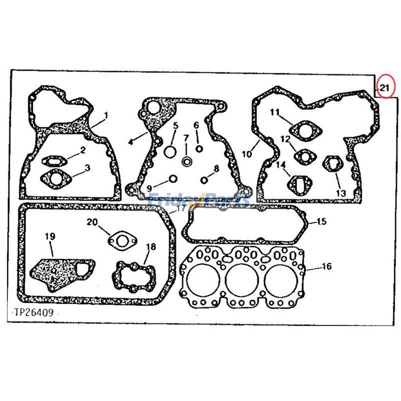 ブルドーザー,ローダー,トラクター オーバーホールフルガスケットキットT 2.9D 2.9T 2.9D/T