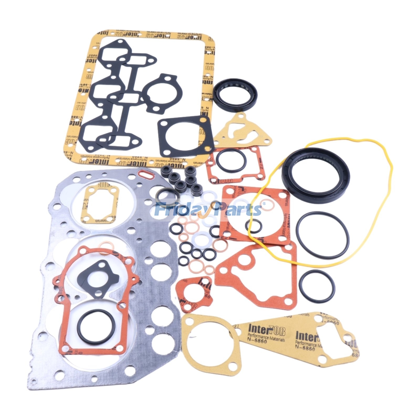 Kit de juntas de revisión YM719632-92611 para motor Yanmar 3TNA72UJ 3TNA72, excavadora Takeuchi TB015 de FridayParts
