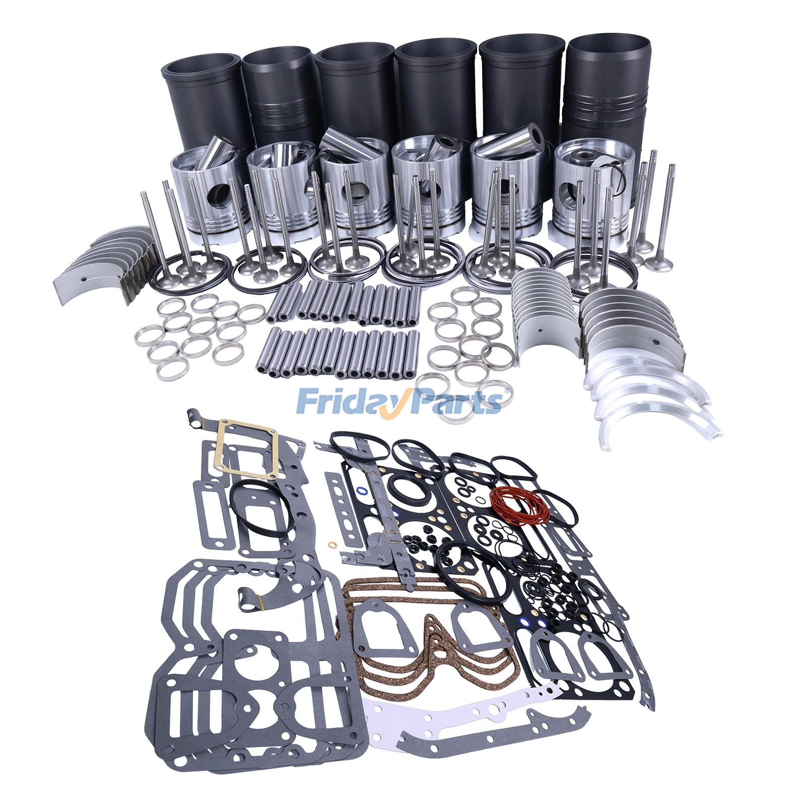 Kit de révision et de reconstruction 199821 pour moteur Cummins NH-220, Komatsu NH-220-CI-1B, NH-220-CI-2K et NTO-6-CI-1D