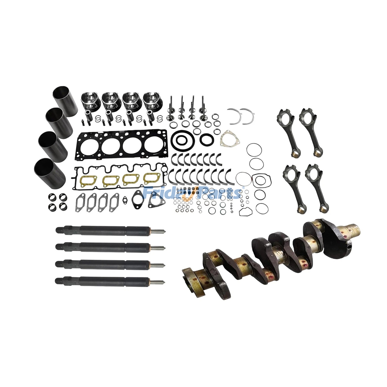 Kit de reconstrucción, biela, cigüeñal e inyector de combustible para motor Deutz BF4M2011 F4M2011 BF4L2011 F4L2011