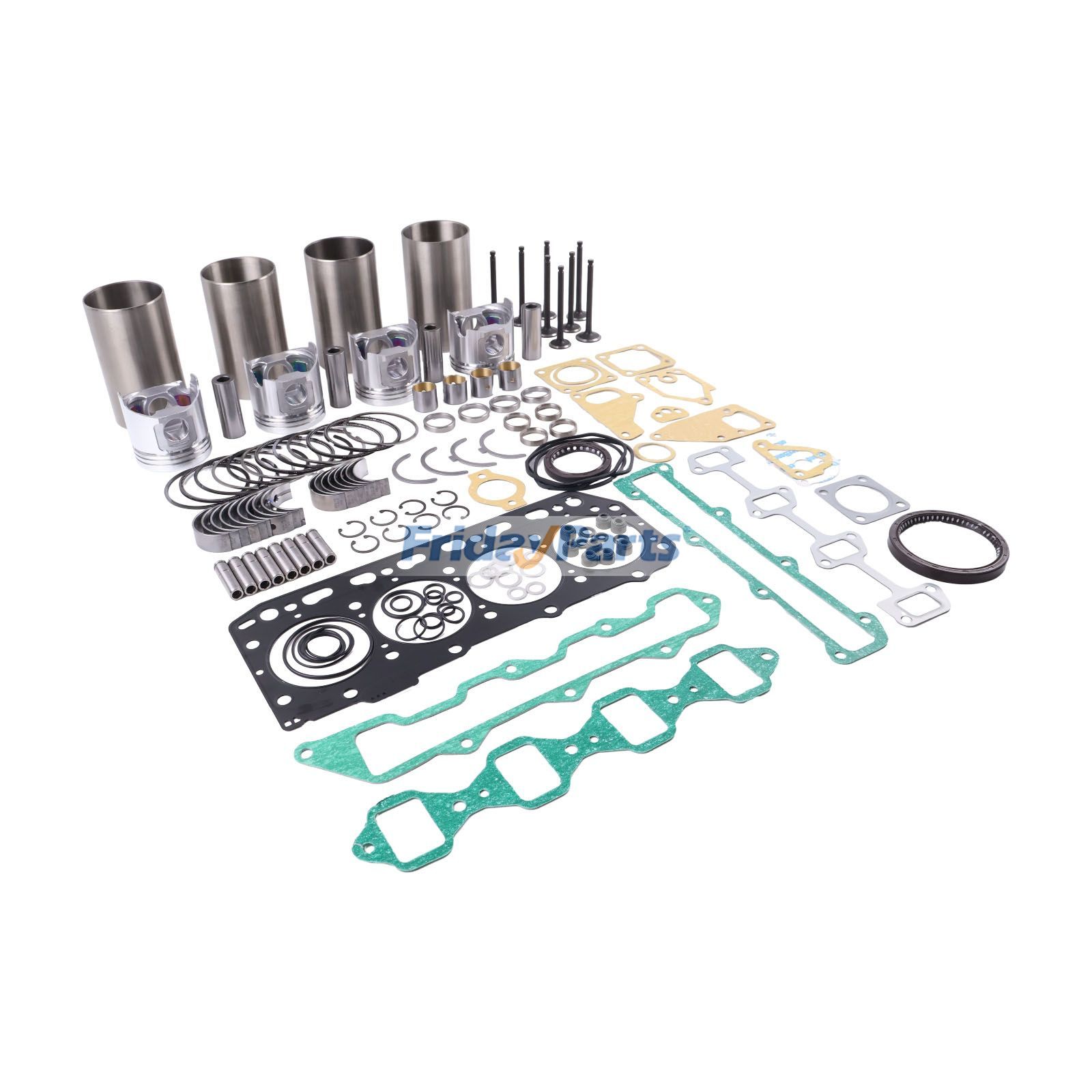 Kit de reconstrucción general para motor Yanmar 4TNE84 Komatsu 4D84E-3 S4D84E-1 Altura del pistón 84 mm de FridayParts